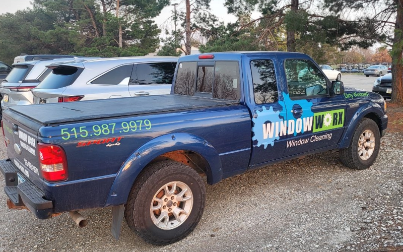 Window Worx service truck - fully equipped and ready to clean your windows